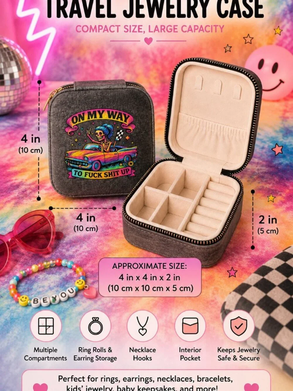 On My Way Travel Jewelry Case